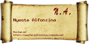 Nyeste Alfonzina névjegykártya